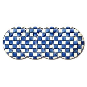 NEW MacKenzie-Childs Royal Check Chargers 12in Set of 4